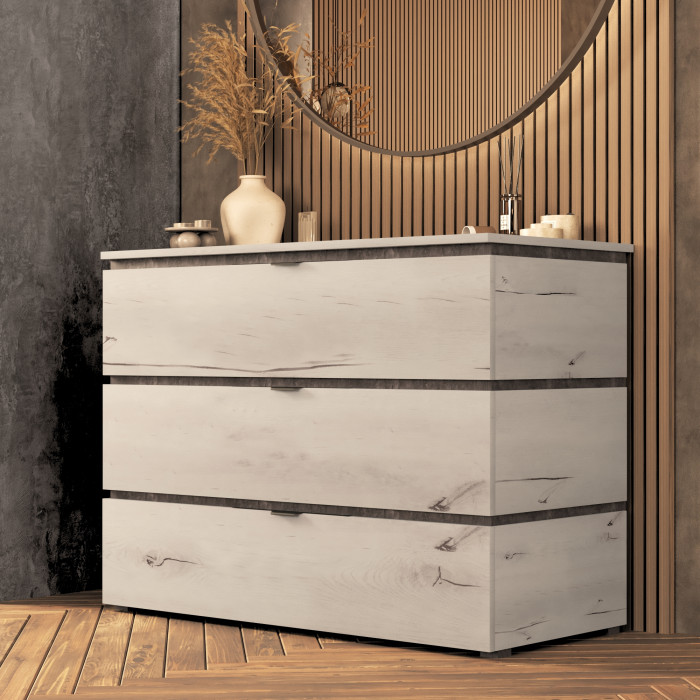 Модульная спальня "Ривьера" - Канадский дуб арктик/Бетон спаркс