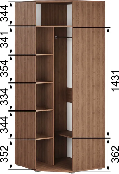Ричард Шкаф угловой РШ-26, Орех донской