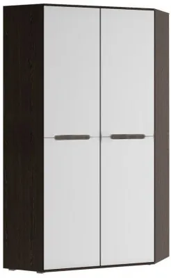 Ким Шкаф угловой универсальный (Венге, Белый глянец)