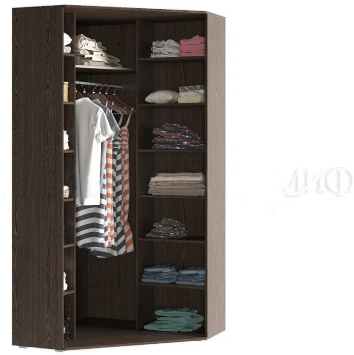 Ким Шкаф угловой универсальный (Венге, Белый глянец)