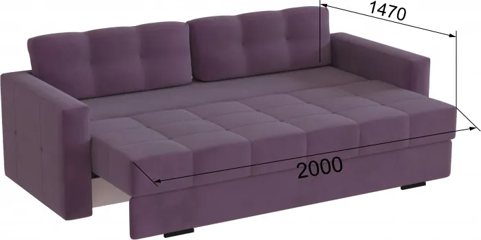 Диван раскладной Брэй винный