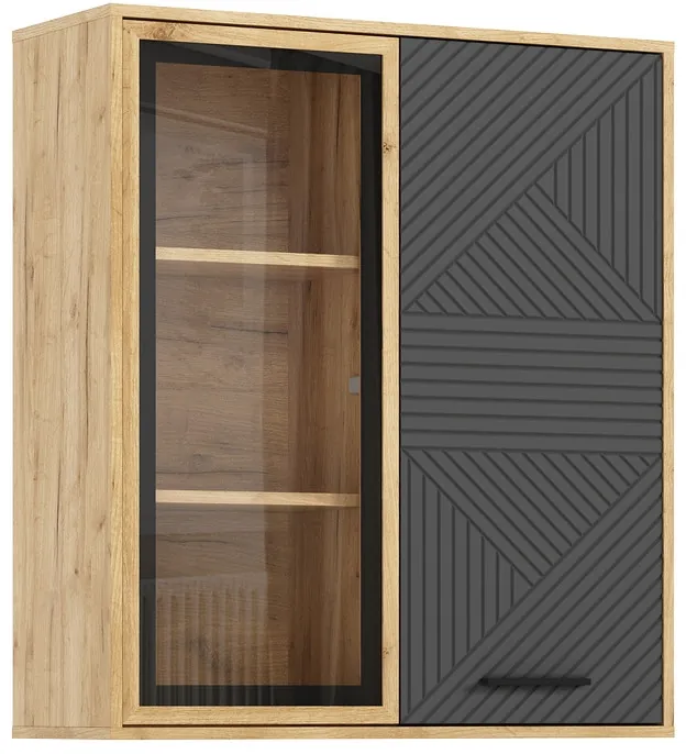 Модульная гостиная "Флэш", Крафт золотой/Браш графит (рамка AGT)