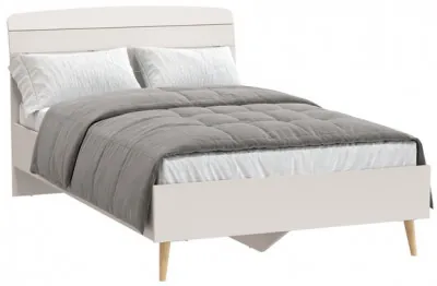 Афина Спальня 4-22905М1к.с. Кровать 1200, цвет кашемир серый, ШхГхВ 123,6х210,2х95,7 см., сп.м. 1200х2000 мм, б/м, основание есть - фанера, ножки: тик