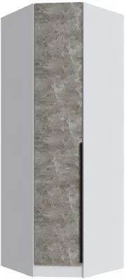 Шкаф угловой Мадрид угол скос, Белый/Ателье светлое