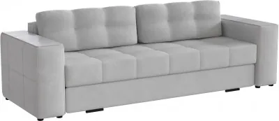 Диван раскладной Нави, светло-серый/мдф холст белый