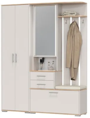 Прихожая 2-3430+2-3431дкз/к.с Домино - Комплект для прихожей, дуб крафт золотой/кашемир серый