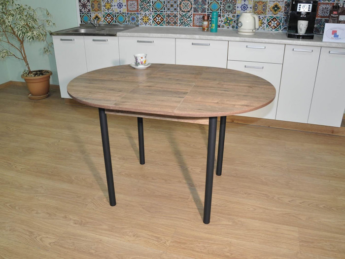 Стол обеденный Ники Черный / Дуб Велигтон