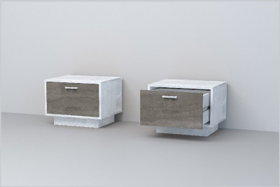 Эго Тумба Т-5 ПД (Камень Темный/Бетон Светлый)