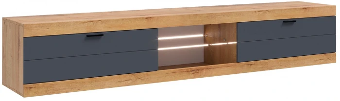 Прага Тумба ТВ макси Дуб Вотан/Графит