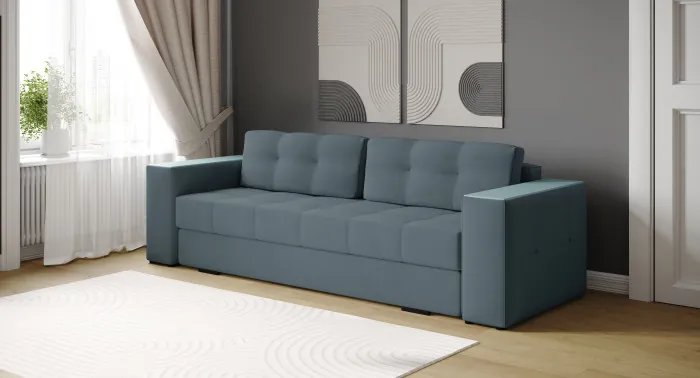 Диван раскладной Нави, серый/мдф бриз