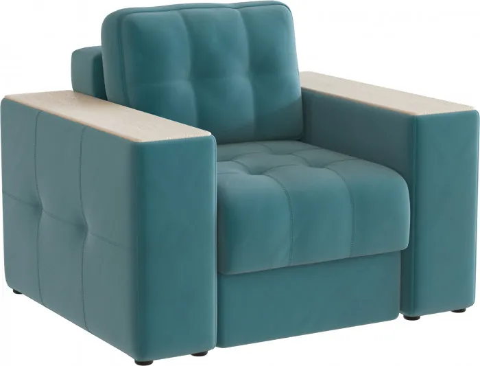 Кресло Виконт, Бирюза/Клен кремовый МДФ