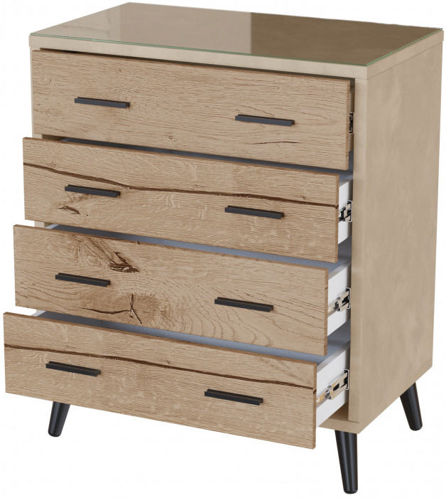 Комод интерьерный Ланс бежевый/мдф дуб канадский