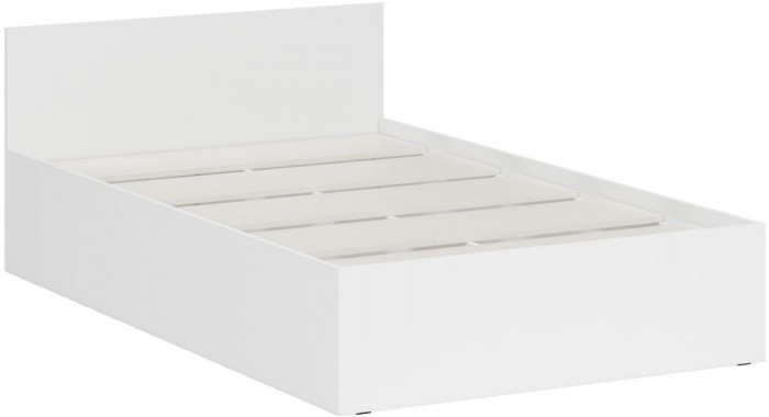 Стандарт Кровать 1200, цвет белый, ШхГхВ 123,5х203,5х70 см., сп.м. 1200х2000 мм., без матраса, основание есть