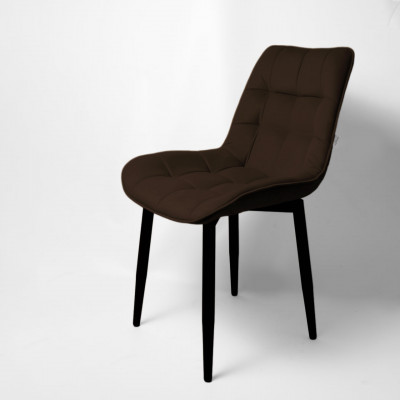 Стул &quot;Бостон&quot; белый матовый Velutto 24 шоколад