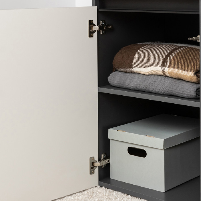 Сидней Комплектация № 019, корпус: антрацит/фасады: МДФ веллюто капучино