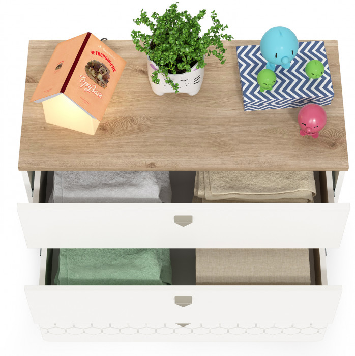 Эйп 13.322 Комод, белый/дуб белый