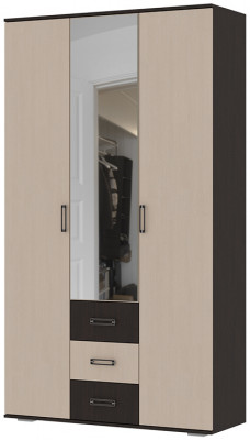 Гостиная ЯНА ШК 752 шкаф 3-х ств. венге/дуб белфорт