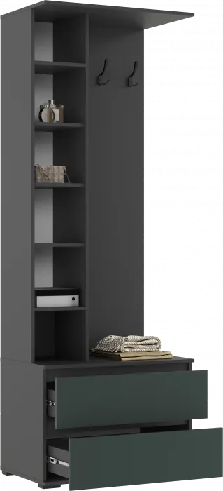 Прихожая Норд, Графит/Изумрудный