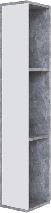 Малави Шкаф торцевой МШТ ателье светлое/белый глянец