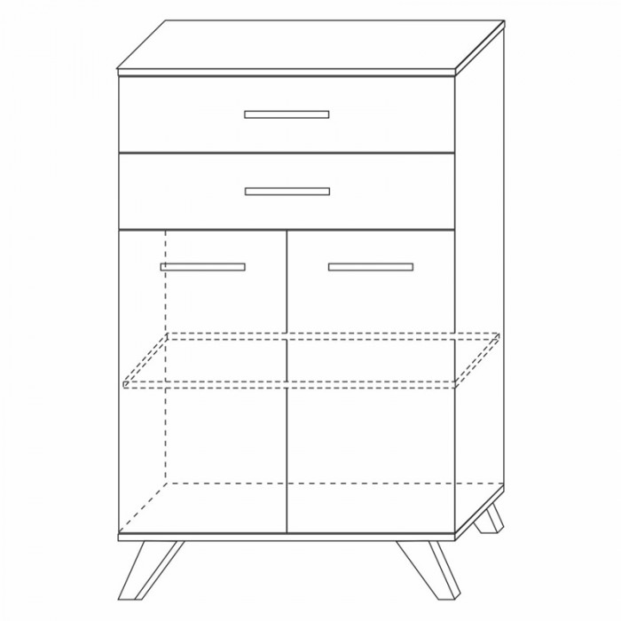 Шкаф низкий Вега Скандинавия