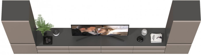 Сидней Комплектация № 128, корпус: антрацит/фасады: МДФ веллюто капучино