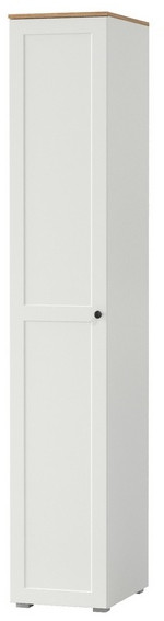 Остин 13.225 Шкаф-пенал, цвет белый шагрень/дуб крафт золотой, ШхГхВ 40х54,3х229,6 см., универсальная сборка