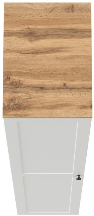 Остин 13.225 Шкаф-пенал, цвет белый шагрень/дуб крафт золотой, ШхГхВ 40х54,3х229,6 см., универсальная сборка