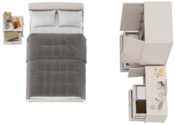 Афина Спальня 23-1200, кашемир серый