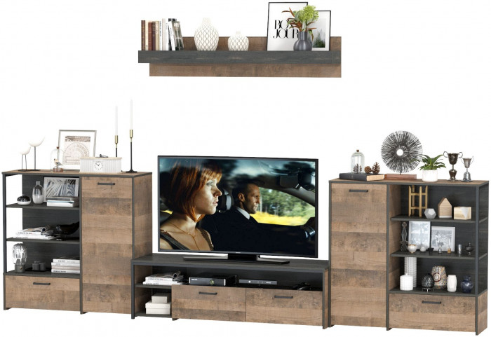 Трувор Гостиная 049, дуб гранж песочный/интра