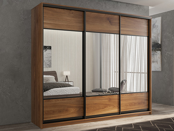 Шкаф-купе Кааппи 6 Кастелло Бренди 240х60х230 см