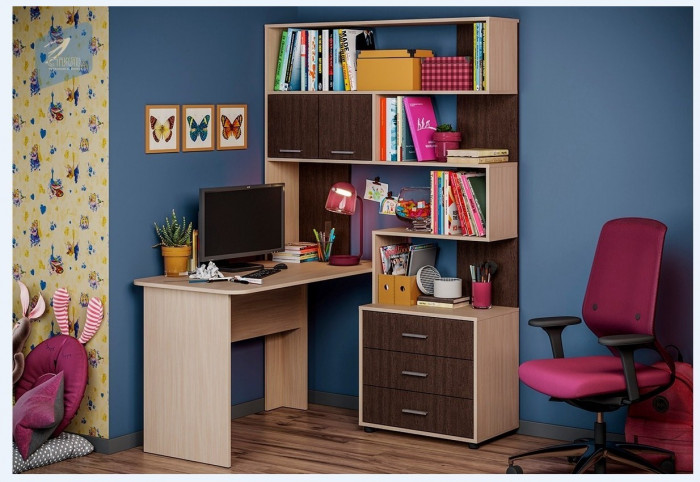 Уголок школьника Паскаль СТ-103 (дуб молочный/Венге)
