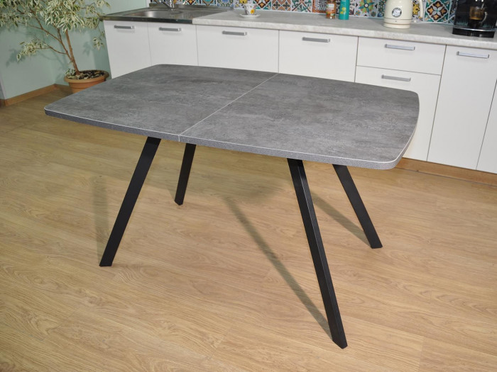 Стол обеденный Орфей Черный / цемент темный