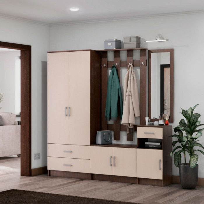 ВШ-201 Машенька ЛДСП вешалка (800*1420*150) шимо темный/шимо светлый