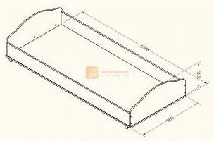 Кровать-чердак Дюймовочка-5.1, синяя