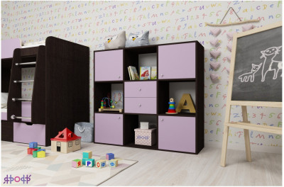 Стеллаж Джери (Венге/Ирис)