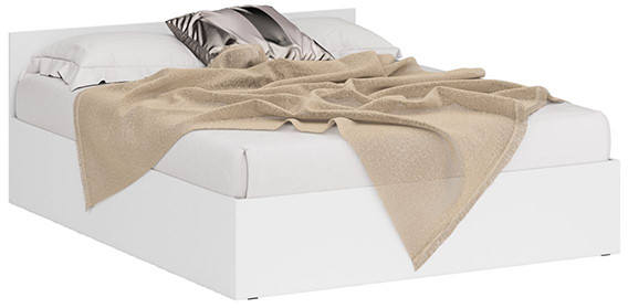 Стандарт Кровать 1600, цвет белый, ШхГхВ 163,5х203,5х70 см., сп.м. 1600х2000 мм., без матраса, основание есть