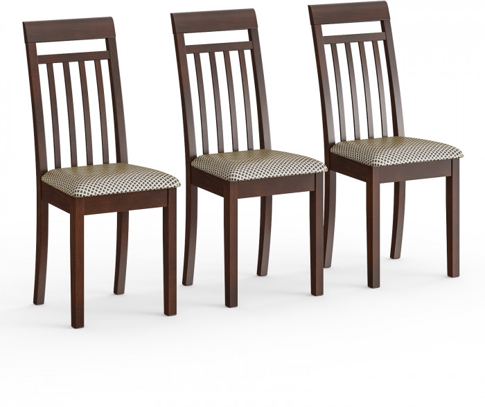 Три стула Мебель--24 Гольф-11 разборных, орех