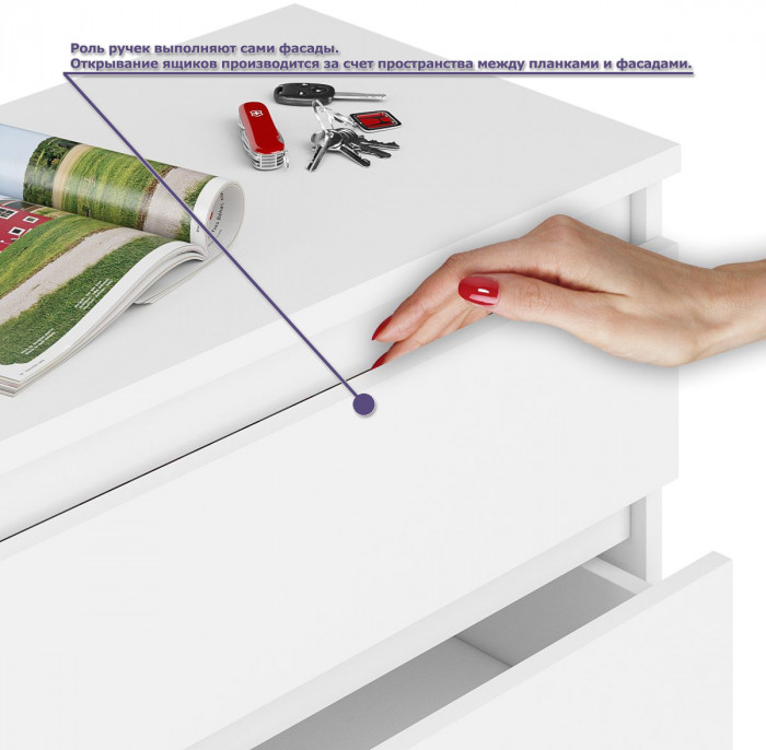 Мори компьютерный стол МС-2 + Комод МК1200.8, белый