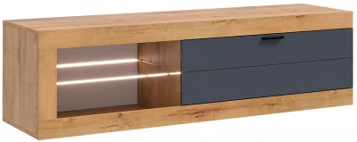 Прага Тумба ТВ мини Дуб Вотан/Графит