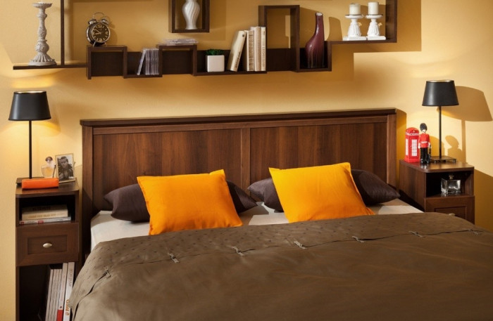 Кровать с ортопедическим основанием (дерево) Шерлоск 41 180х200, орех