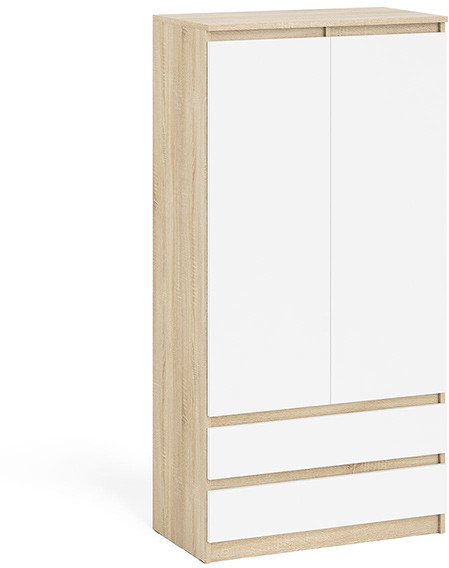 Мори Шкаф МШ900.1, цвет дуб сонома/белый, ШхГхВ 90,4х50,4х179,6 см.