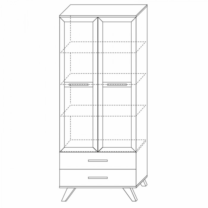 Шкаф-витрина 800 Вега Скандинавия