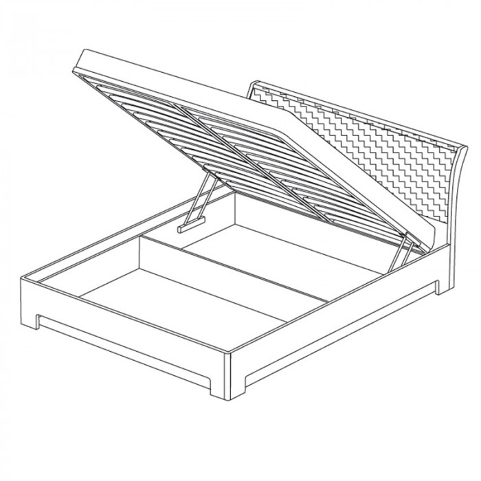 Кровать-3 с подъемным основанием 1800 экокожа Парма Нео