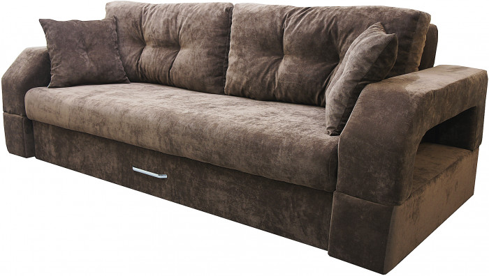 Диван-кровать Манчестер, еврокнижка, велюр, 150х195, коричневый