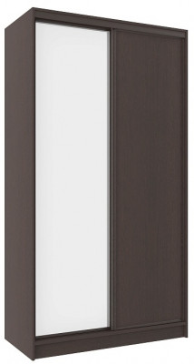 Шкаф-купе двухдверный с зеркалом 1200 Домашний Венге