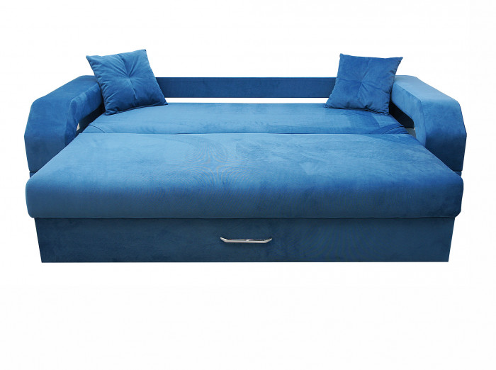 Диван-кровать Манчестер, еврокнижка, велюр, 150х195, синий