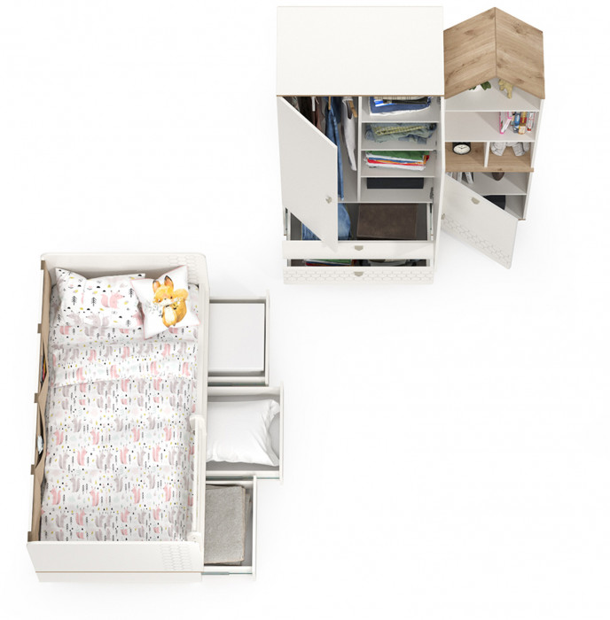 Эйп Детская № 5, белый/дуб белый