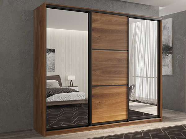 Шкаф-купе Кааппи 3 Кастелло Бренди 210х60х230 см