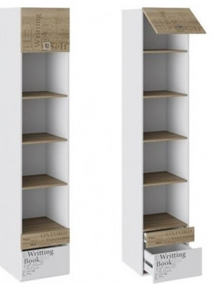 Оксфорд ТД-139.07.20 Шкаф многоцелевого назначения (Ривьера/Белый с рисунком)