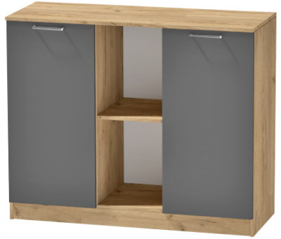 Комод №4 "Иннэс-7", Крафт золотой/Графит